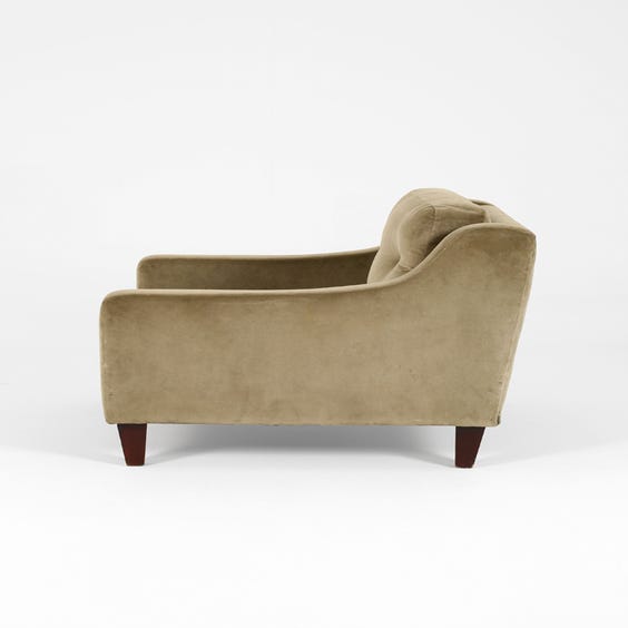 image of Pewter grey velvet armchair