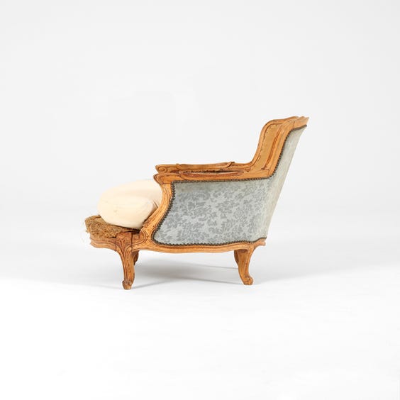 image of Vintage carved unupholstered armchair