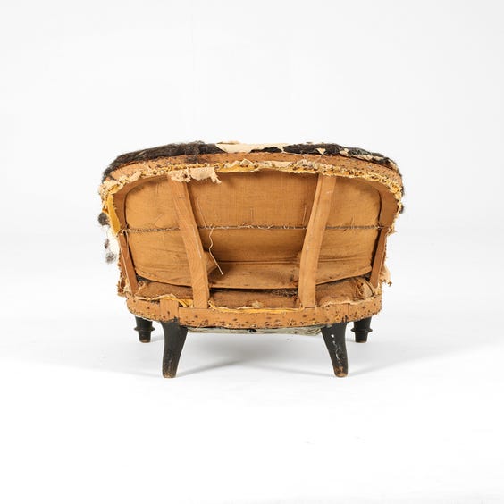 image of French unupholstered tub armchair