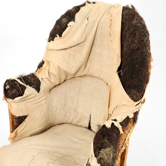 image of French unupholstered tub armchair