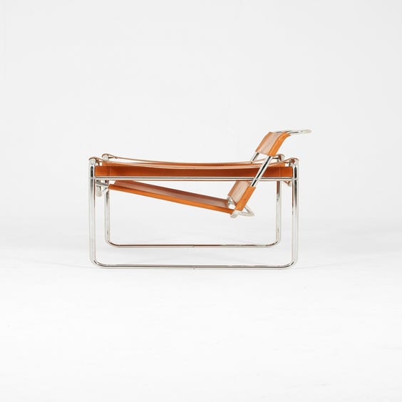 image of Tan leather 'Wassily' armchair