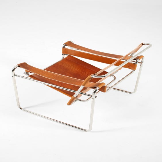 image of Tan leather 'Wassily' armchair