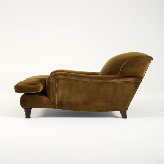 image of Modern moss brown velvet armchair