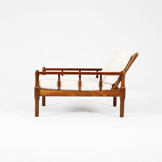 image of Danish rosewood boucle armchair