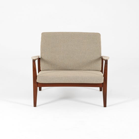 image of Midcentury Danish teak frame armchair