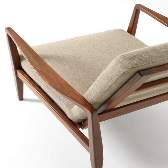 image of Midcentury Danish teak frame armchair