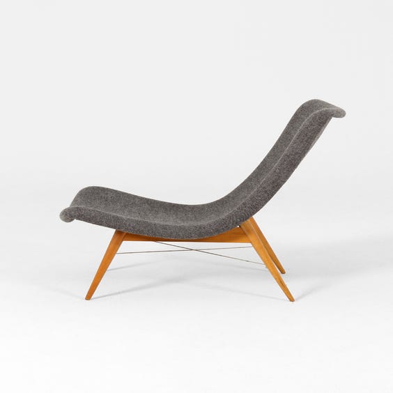 image of Midcentury Navratil grey easy chair