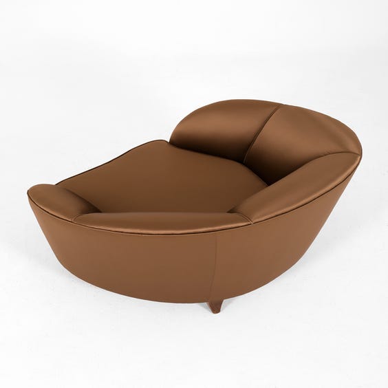 image of Italian dark bronze tub chair