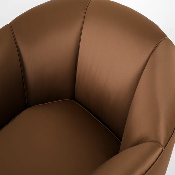 image of Italian dark bronze tub chair
