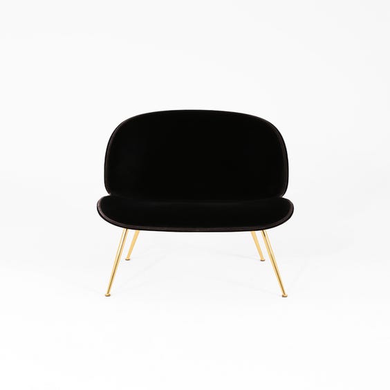 image of Black velvet Beetle lounge chair