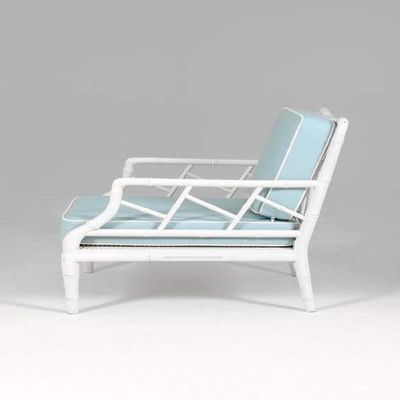 image of French white bamboo armchair