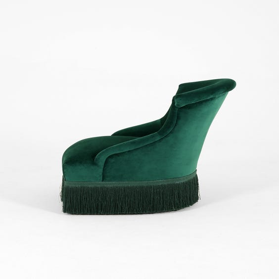 image of Emerald velvet high back chair