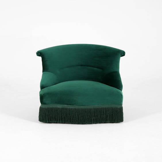 image of Emerald velvet high back chair