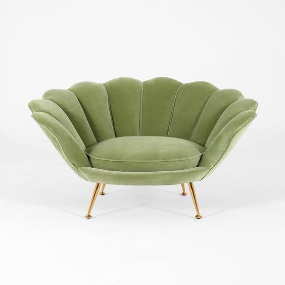 image of Pastel green scallop chair