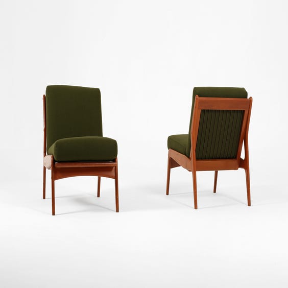image of Midcentury Danish forest green lounge chair