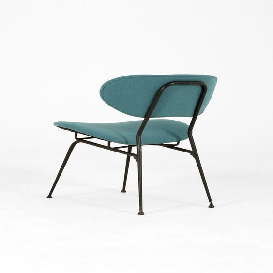 image of Teal wool lounge chair