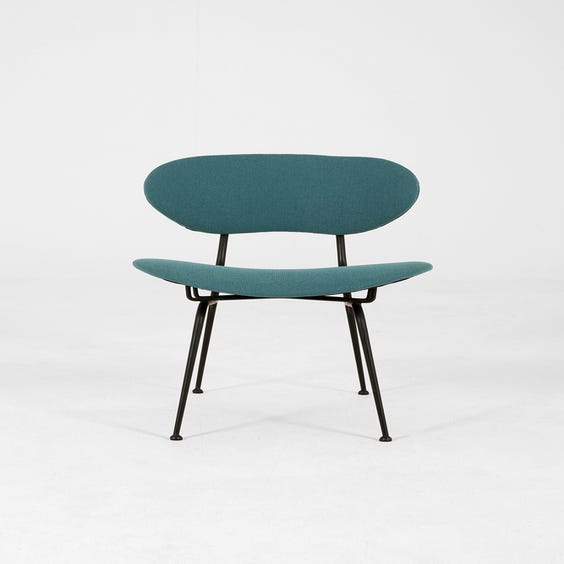 image of Teal wool lounge chair