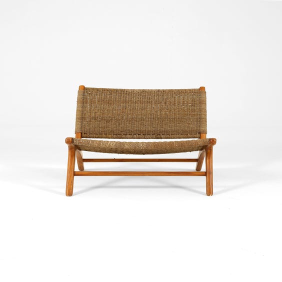 image of Woven natural rope Gong chair