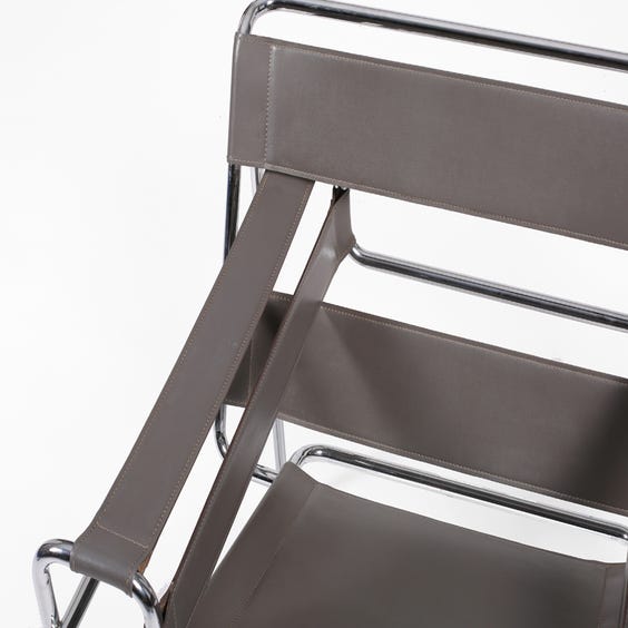image of Donkey grey leather 'Wassily' chair