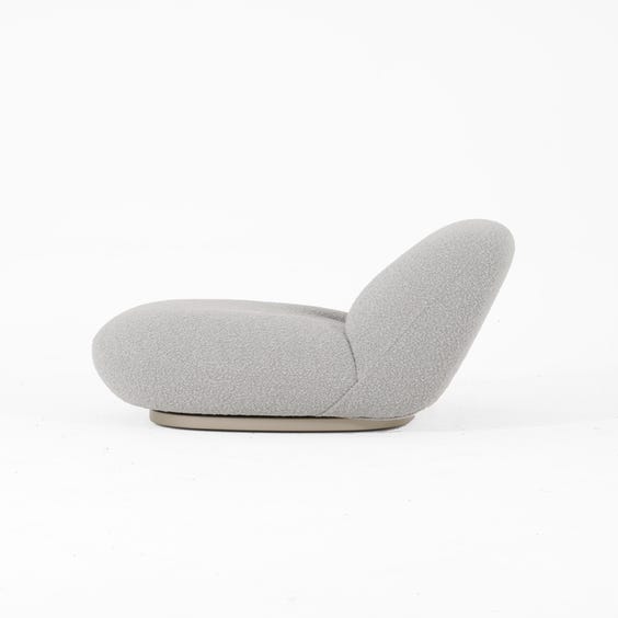 image of Dove grey bouclé lounge chair