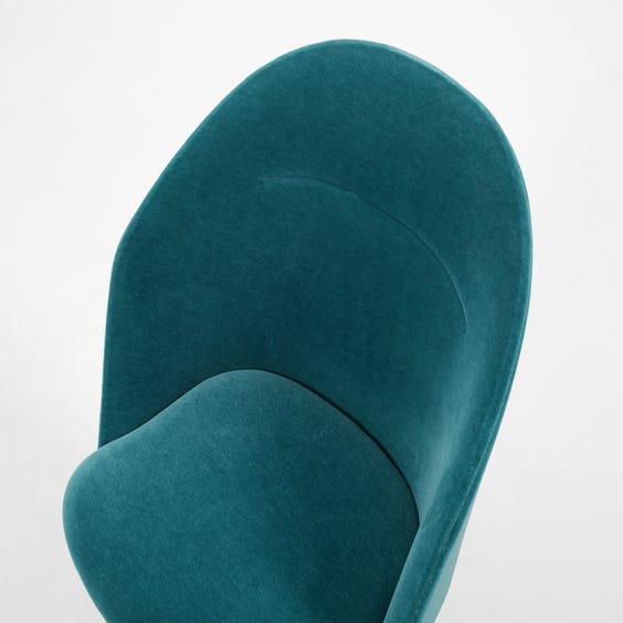 image of Turquoise velour Pivot chair