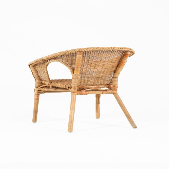 image of Natural woven wicker chair