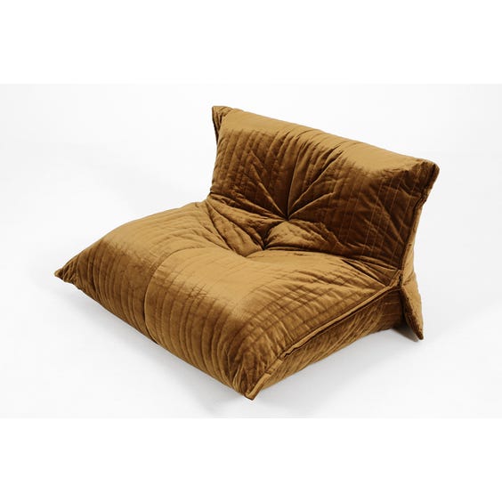 image of Bronze velvet low lounge chair
