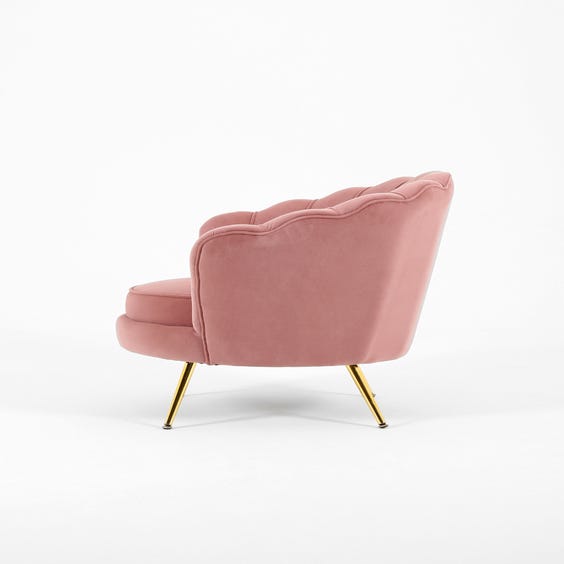 image of Dusky pink scallop chair
