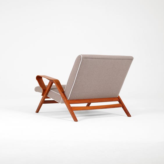 image of Midcentury muted mauve armchair