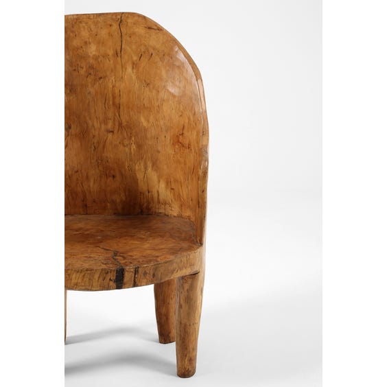 image of Naga wood barrel back chair