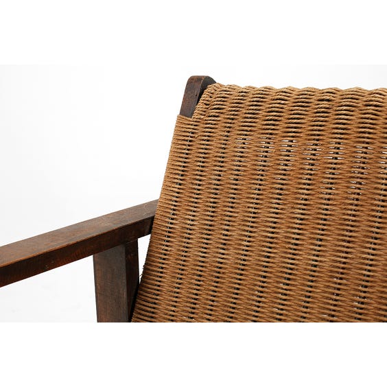 image of Midcentury French papercord armchair