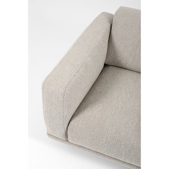 image of Stone grey boucle deep armchair