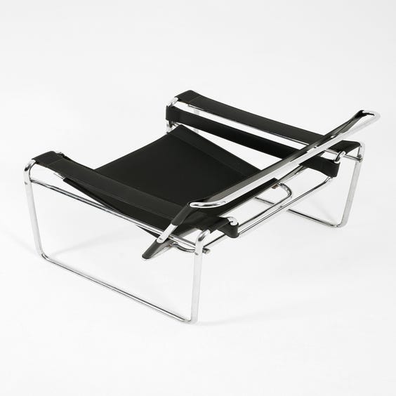 image of Black leather 'Wassily' armchair