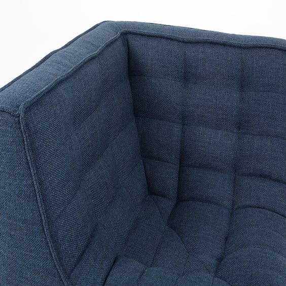 image of Indigo blue low corner chair