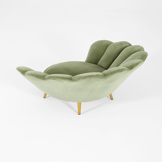 image of Pastel green scallop chair