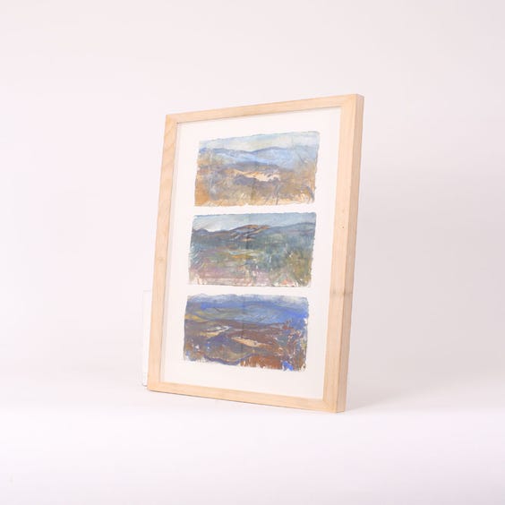 image of Three framed watercolour landscapes