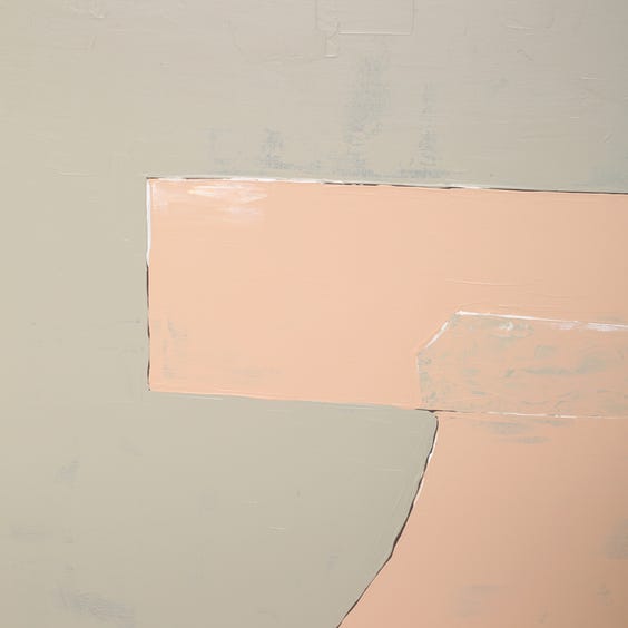 image of Large mouse grey and blush pink abstract painting