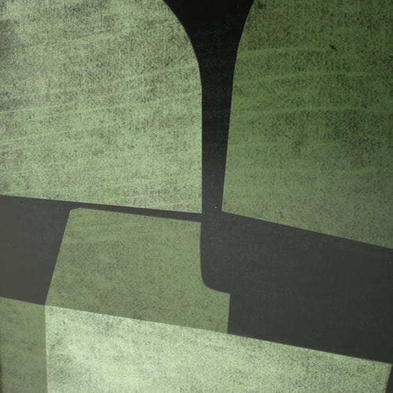 image of Print of tonal green overlapping shapes