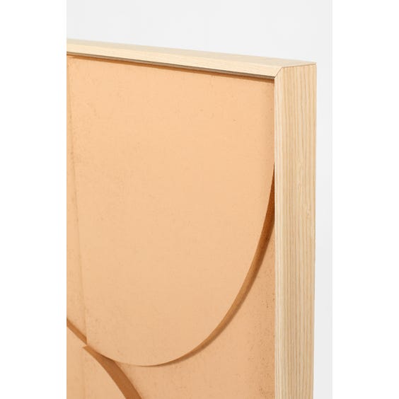 image of Large muted peach abstract relief panel