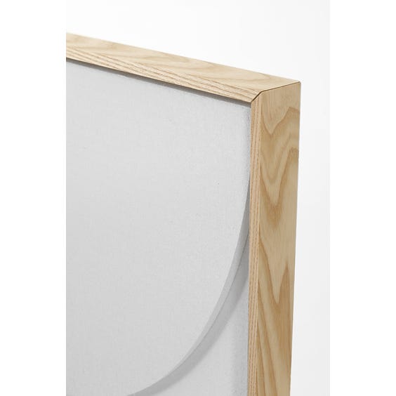 image of Large white geometric abstract relief panel