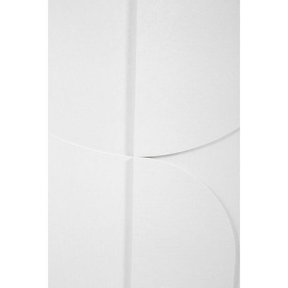 image of Large white geometric abstract relief panel