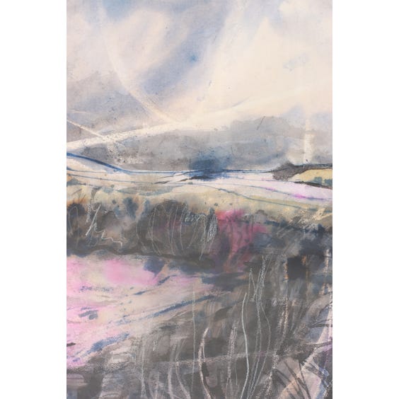 image of Sue Wales blue and pink landscape