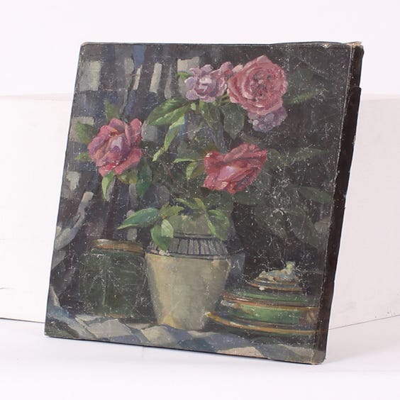 image of Canvas oil painting of roses
