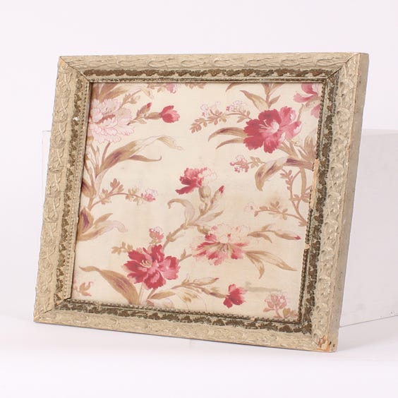 image of Pink floral printed framed fabric