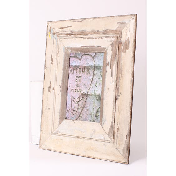image of Recycled wood cream empty frame