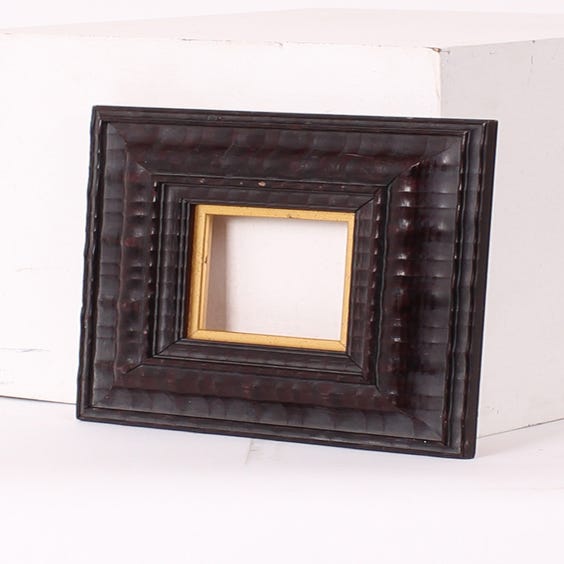 image of Thick dark mahogany empty frame
