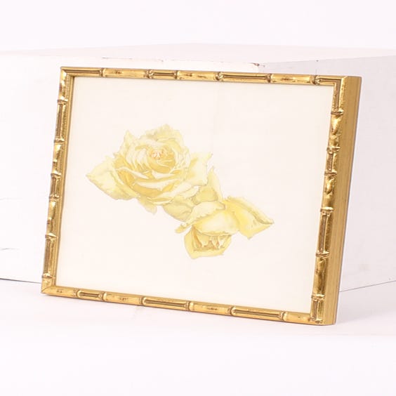 image of Watercolour painting of yellow roses