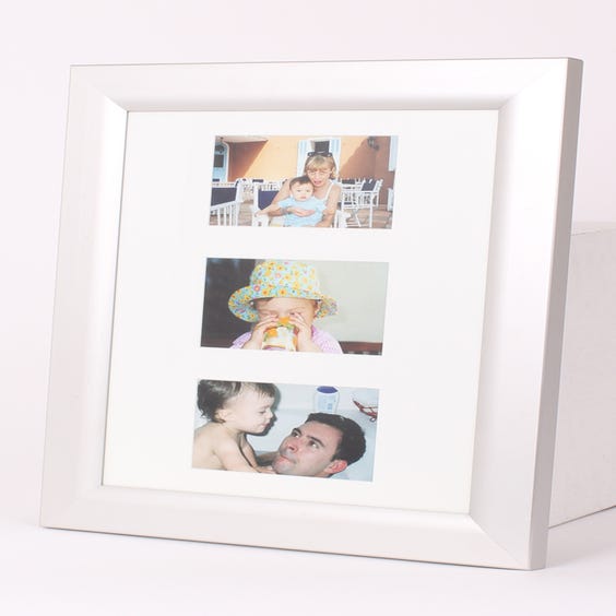 image of Three family photographs silver frame