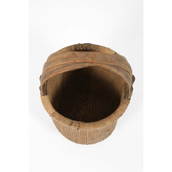 image of Antique Chinese wicker fisherman's basket