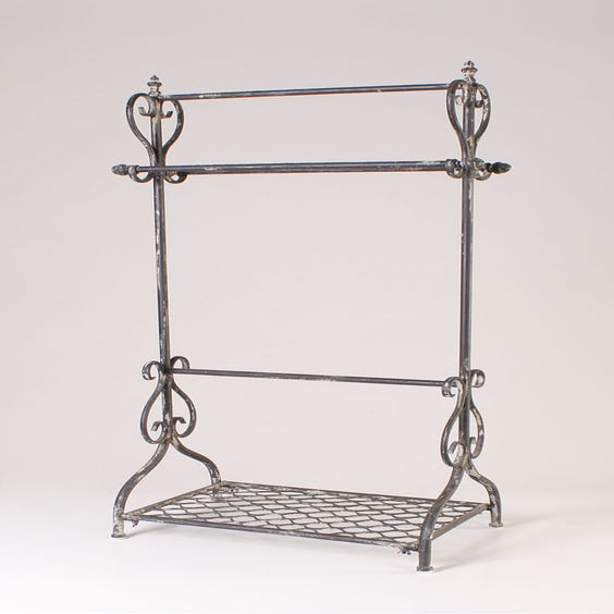 image of Ornamental wrought iron towel rail